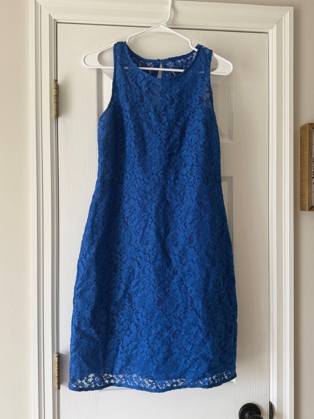 J. Crew Royal Blue Lace Midi Dress